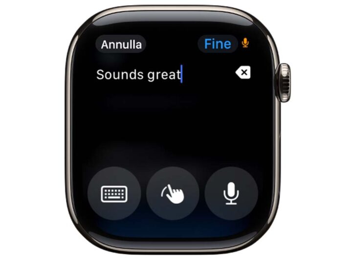 Come inserire testo su Apple Watch